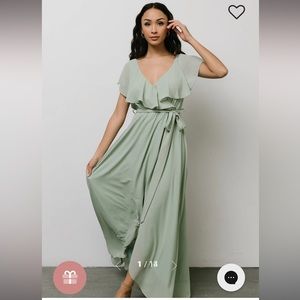 Katya ruffle maxi bridesmaid dress